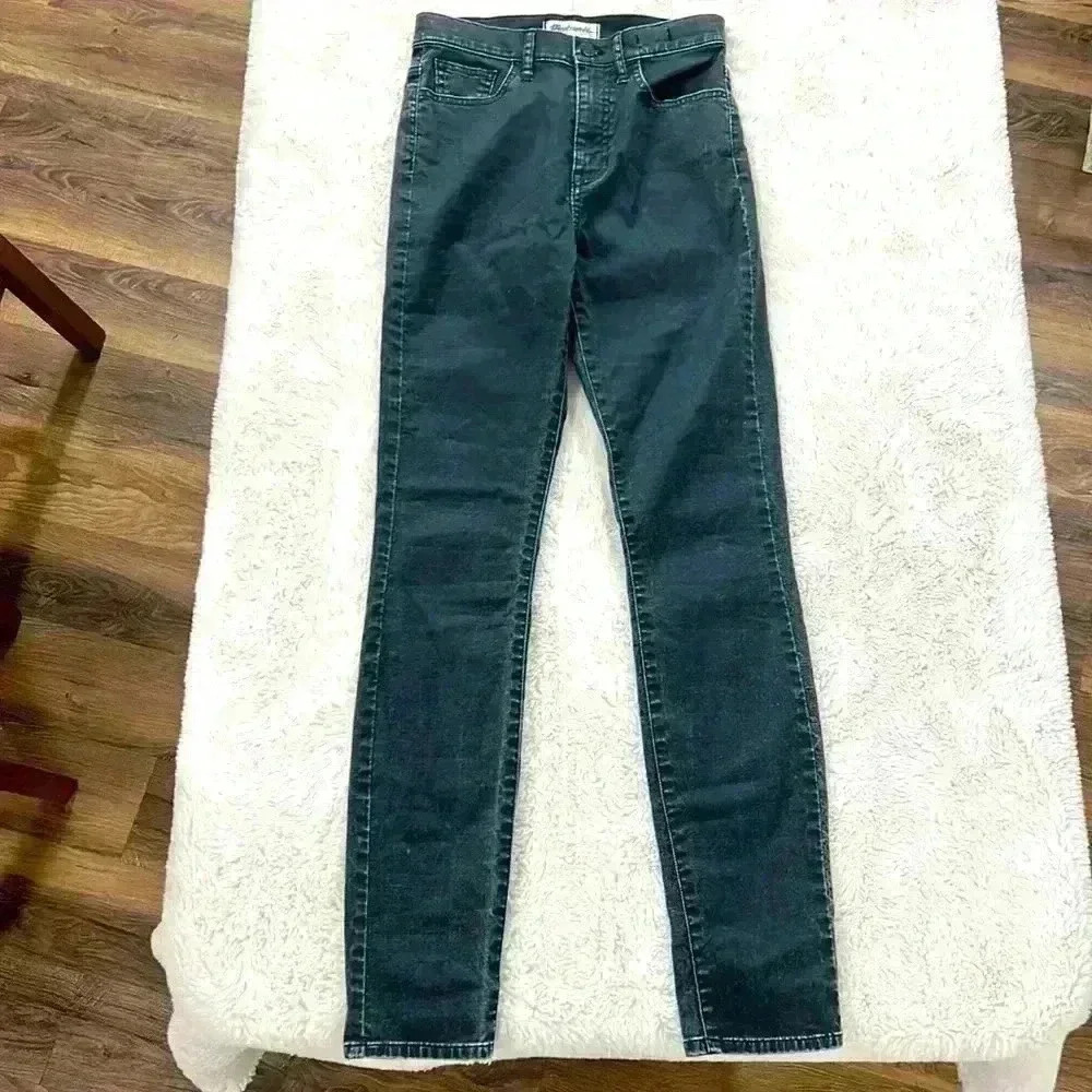 Madewell Women’s stretchy black wax coated skinny skinny pant Size 25